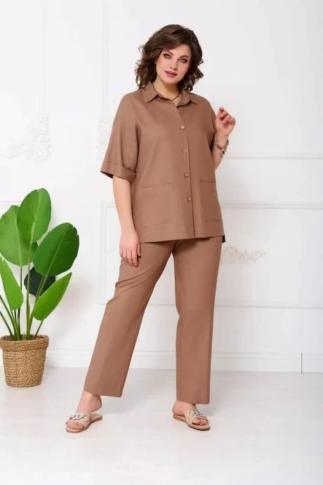 Брючный костюм JeRusi 2312 карамельный двойка #1