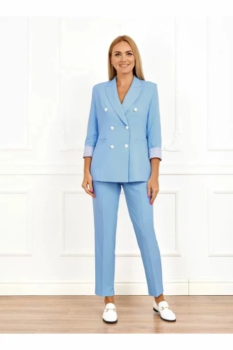 Брючный костюм Azzara 921Г голубой двойка #1