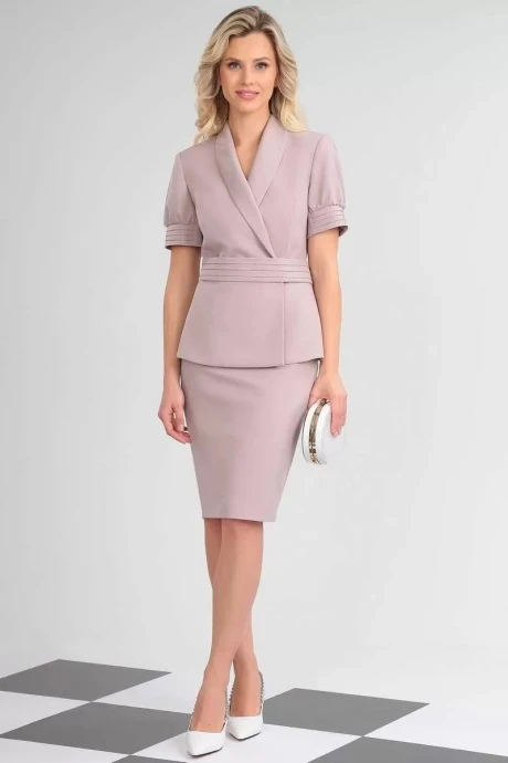 Юбочный костюм LeNata 21317 бежевый двойка #1