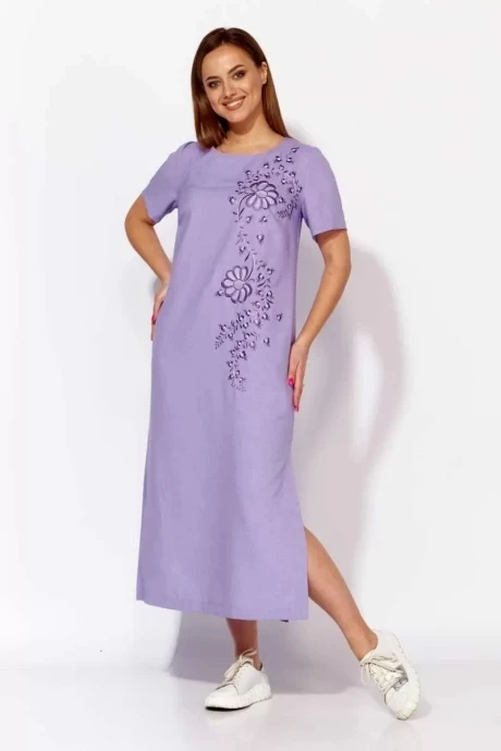 Льняное платье TAiER 1182 лаванда #1