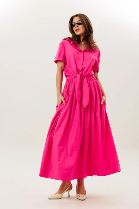 Юбочный костюм DILIA 0752 розовый двойка #1