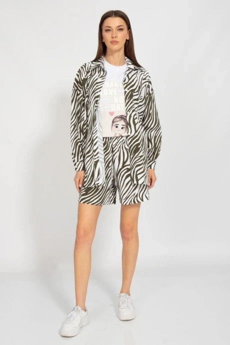 Костюм с шортами Kivviwear 40734074.20 белый хаки #1