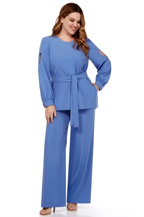 Брючный костюм ЛаКона 11507 голубой двойка #1