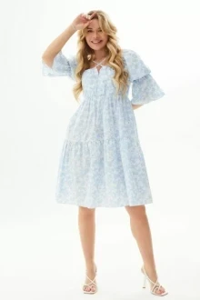 Хлопковое платье с принтом MisLana С963