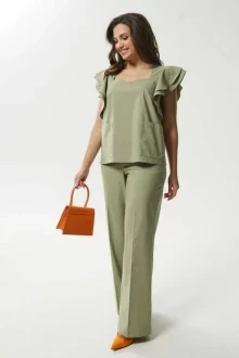Юбочный костюм MisLana С943 хаки двойка