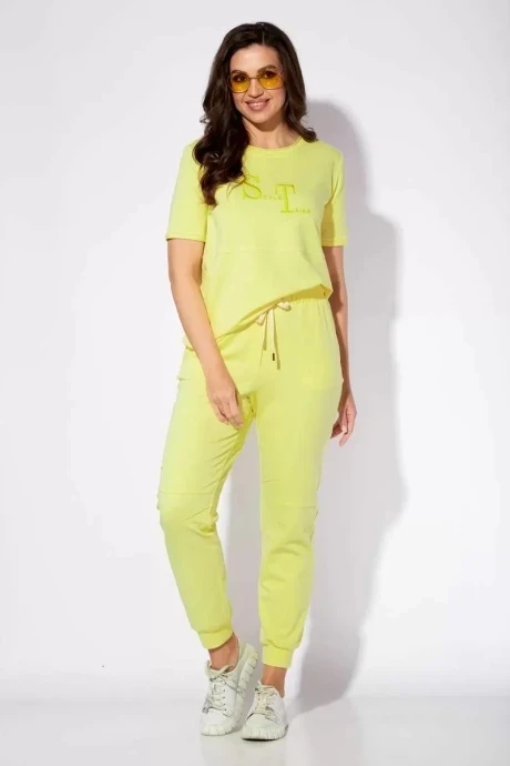 Спортивный костюм TAiER 1195 желтый двойка #1