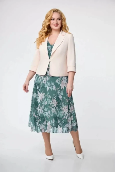 Костюм с платьем СлавияЭлит 166-2 двойка изумруд #1