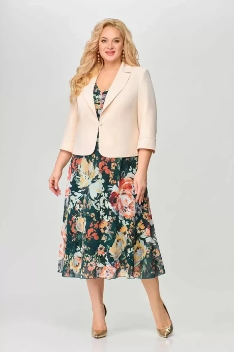 Костюм с платьем СлавияЭлит 166-2 двойка пионы #1