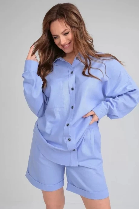 Костюм с шортами Michel Chic 1332 голубой двойка #1