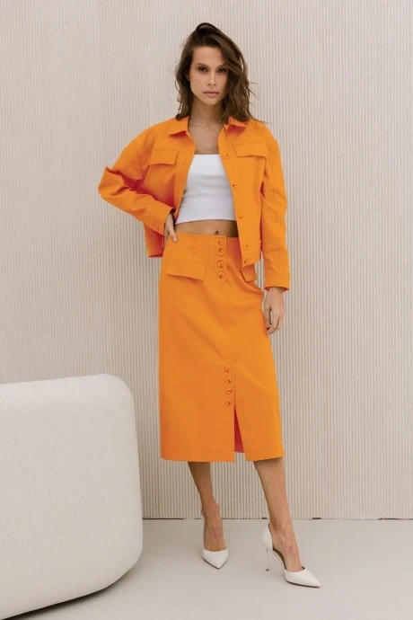 Юбочный костюм DAVA 163 Оранжевый двойка #1