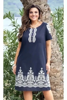 Хлопковое платье Vittoria Queen 18073 темно-синий