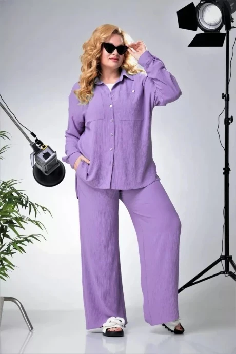 Брючный костюм Anastasia 799 лаванда двойка #1