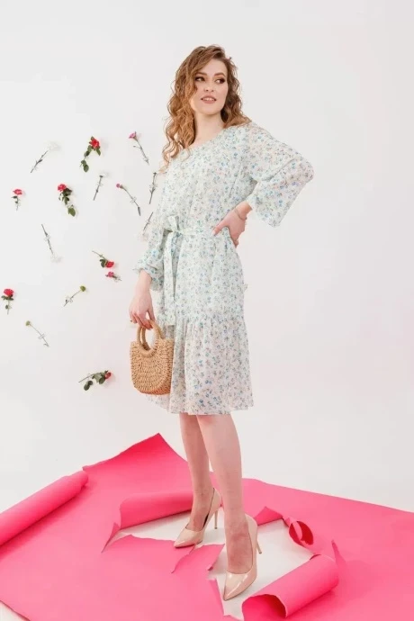 Платье NikVa н101-10 голубой/мята #1