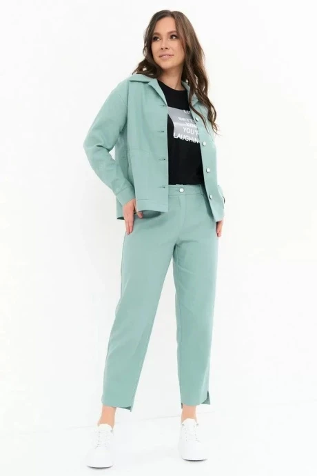 Брючный костюм Магия Моды 2229 шалфей тройка #1