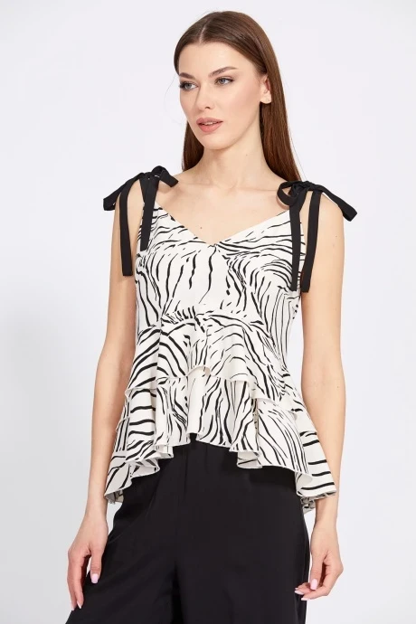 Топ EOLA 2437 молочный с рисунком #1