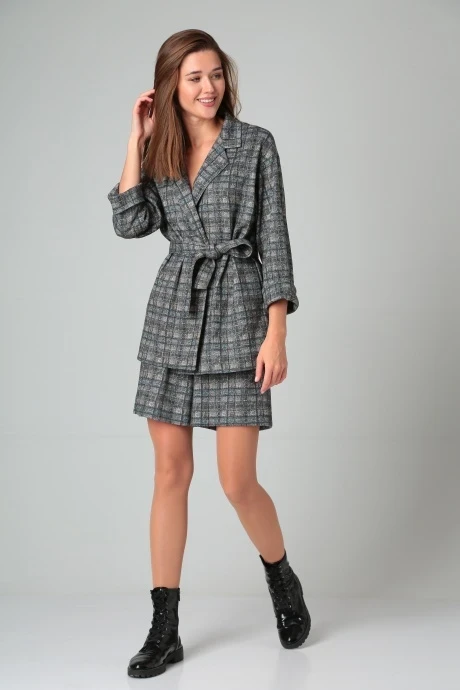 Костюм с шортами YOUR SIZE 2162 Мультиколор в клетку двойка #1