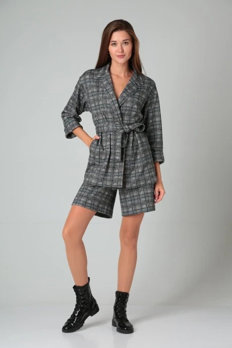 Костюм с шортами YOUR SIZE 2162 Мультиколор в клетку двойка #1