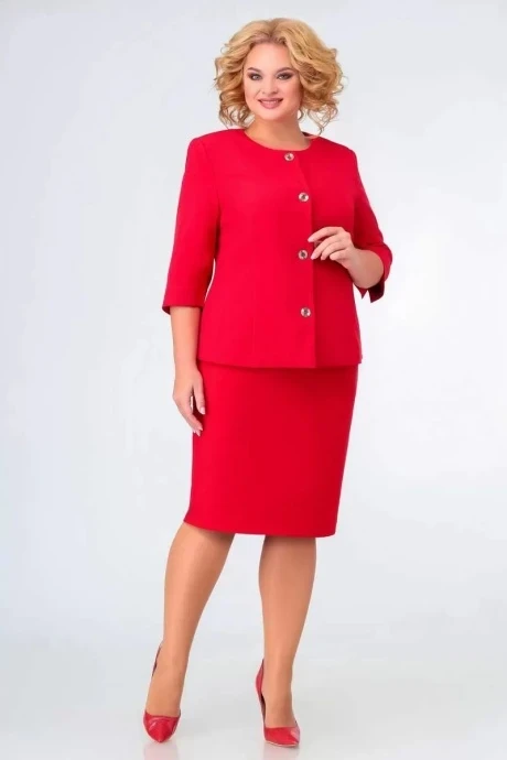 Юбочный костюм Swallow 653.1 Карминово-красный двойка #1