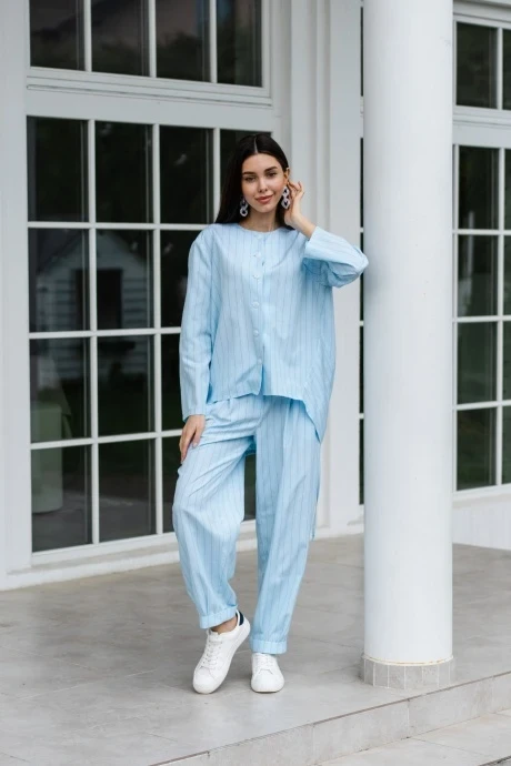 Брючный костюм Ivera Collection 6034L Голубой двойка #1