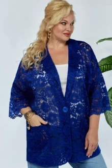 Кружевной жакет (пиджак) Anastasia 1006.1 синий
