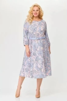 Платье Swallow 674 голубой сад