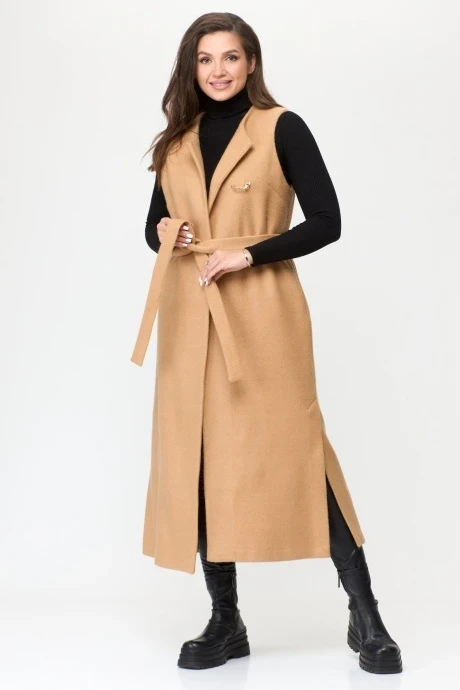 Удлиненный жилет Michel Chic 354/1 темно-бежевый #1