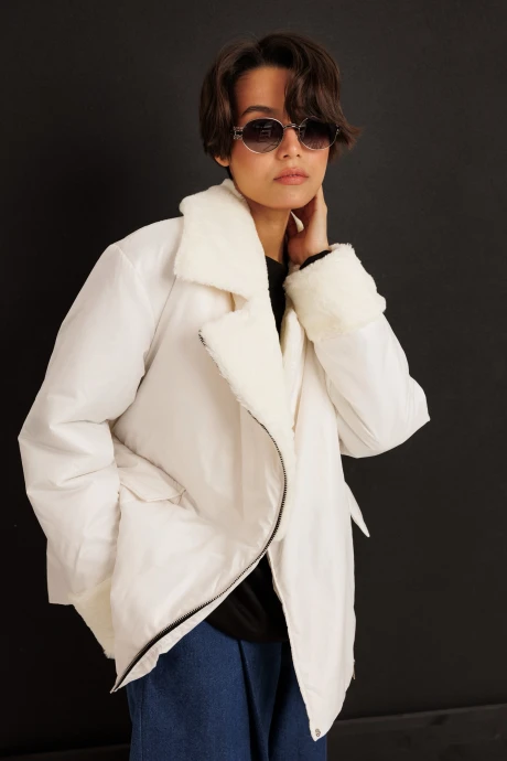 Утепленная куртка DILIA 0630-1 Кремовый #1