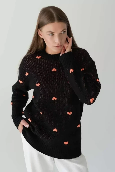 Джемпер (кофта) Romgil ТЗ789П черный, апельсин #1