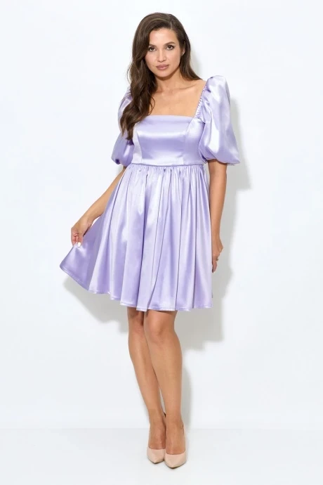 Вечернее атласное платье Abbi 1007 лаванда #1