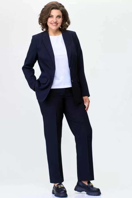 Жакет (пиджак) из хлопка БелЭльСтиль 203 темно-синий однотон #1
