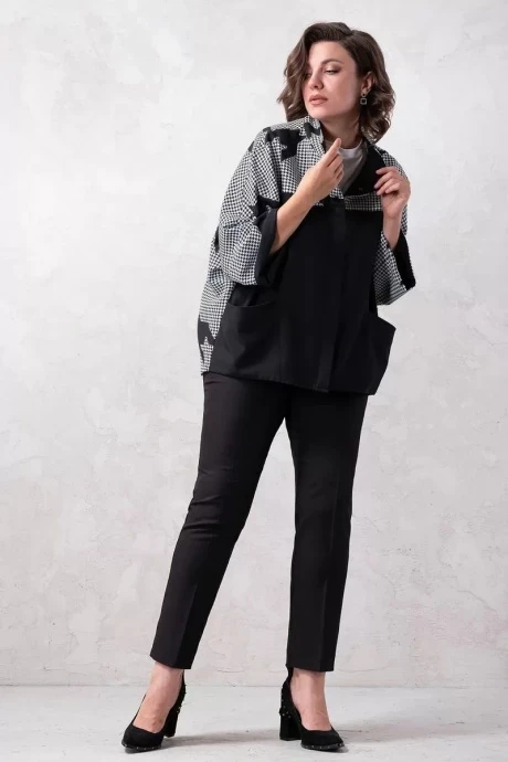 Брючный костюм Avanti 1578 черный/белый двойка #1