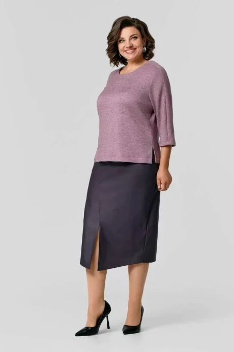 Юбочный костюм Ива 1427 баклажан #1