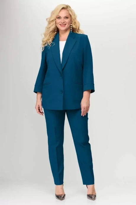 Брючный костюм Элль-стиль 2222/2 синий океан #1
