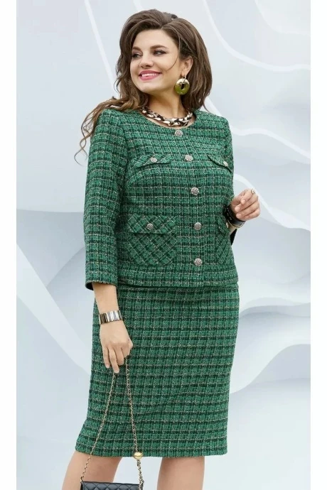 Юбочный костюм Vittoria Queen 19093 диз.клетка зеленый двойка #1