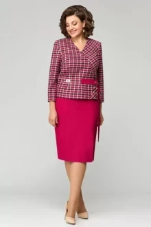 Юбочный костюм Мишель Стиль 1142 брусничный двойка