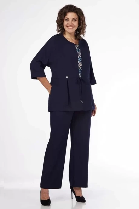 Брючный костюм Matini 1.1698 синий тройка #1