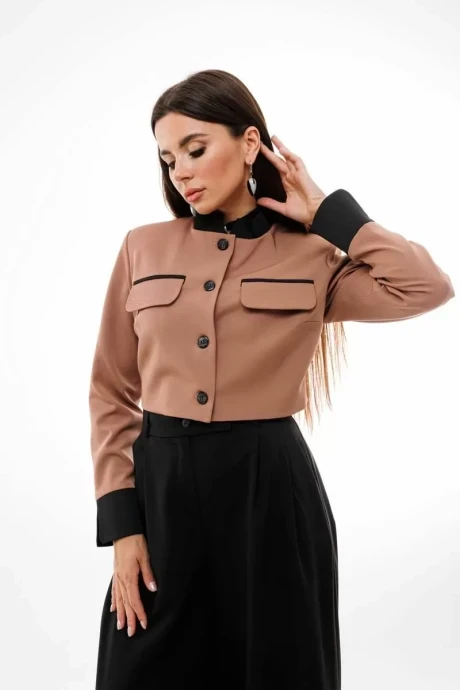 Укороченный жакет (пиджак) Anelli 1356.1 капучино #1