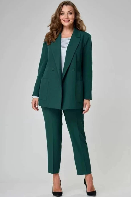 Брючный костюм Anastasia Mak 1141 изумрудный двойка #1