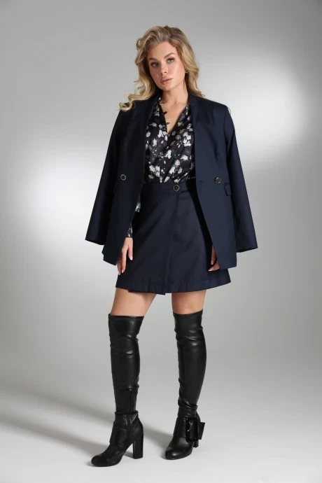 Юбочный костюм LM CК6007 синий двойка #1