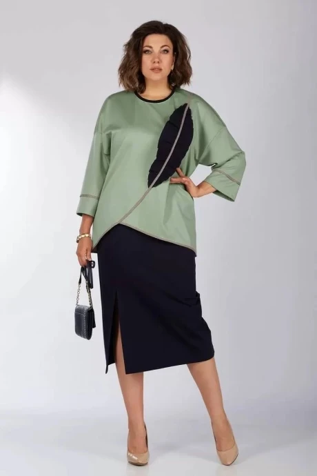 Юбочный костюм Lady Secret 1631 фисташка двойка #1