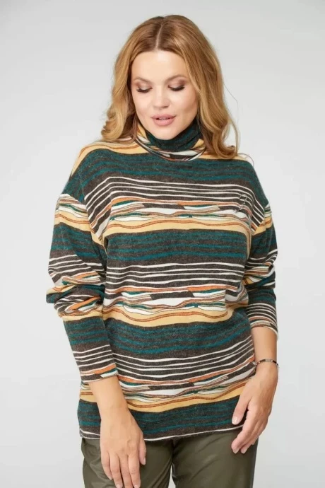 Джемпер (кофта) Bliss 8058 полоска бирюза #1