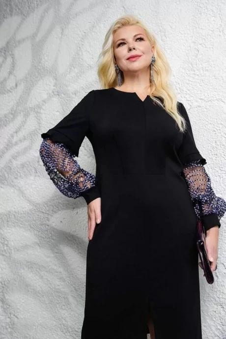 Платье *Распродажа ASV 2566 чёрно-синий #1