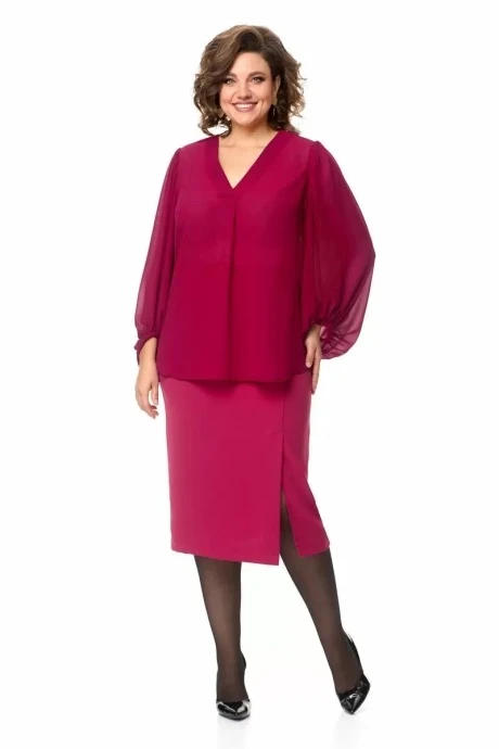 Юбочный костюм Anastasia 1049 марсала двойка #1