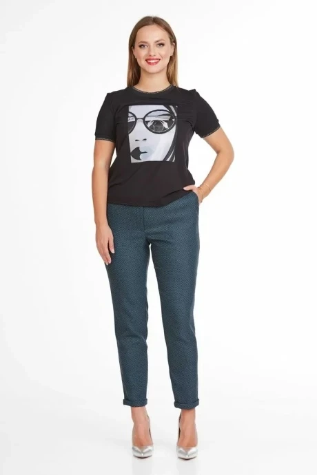 Брюки Condra 10223 бирюзовый-черный #1