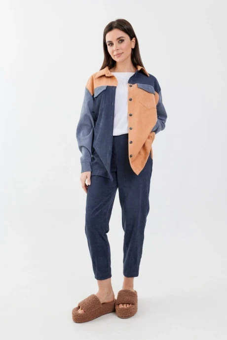 Брюки Anelli 1041 серо-синий #1