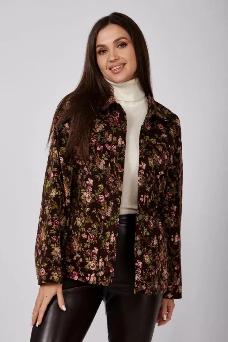Вельветовый жакет (пиджак) Anna Majewska 1528 цветочный принт #1