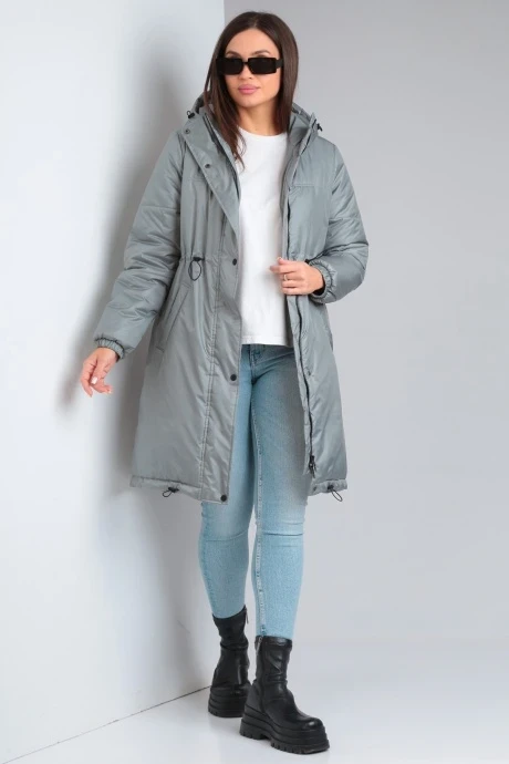 Парка женская MODEMA 2027-1 серо-голубой #1