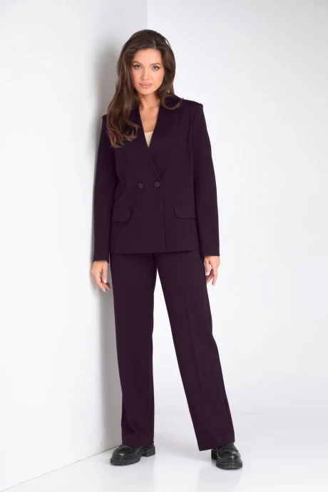 Брючный костюм Vilena Fashion 915 баклажан двойка #1