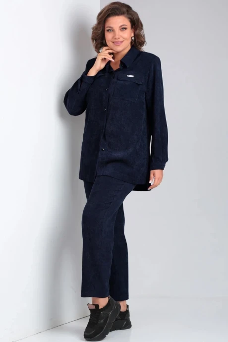 Брючный костюм Тэнси 362 тёмно-синий двойка #1