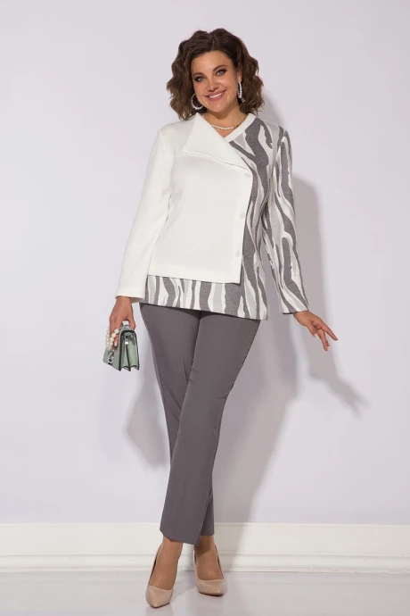 Брючный костюм Лилиана 1259 БрЛ двойка серый #1